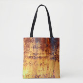 Achtergrond en textuur van oude metalen, ruw ijzer tote bag (Voorkant)