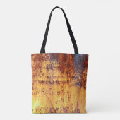 Achtergrond en textuur van oude metalen, ruw ijzer tote bag (Achterkant)