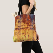 Achtergrond en textuur van oude metalen, ruw ijzer tote bag (Dichtbij)