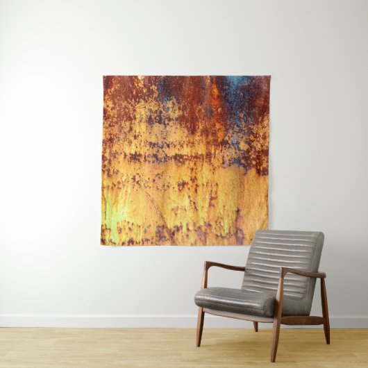 Achtergrond en textuur van oude metalen, ruw ijzer wandkleed (In situ)