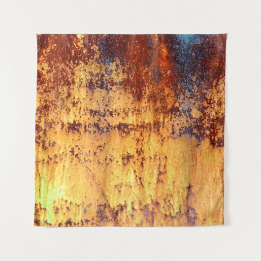 Achtergrond en textuur van oude metalen, ruw ijzer wandkleed (Voorkant)