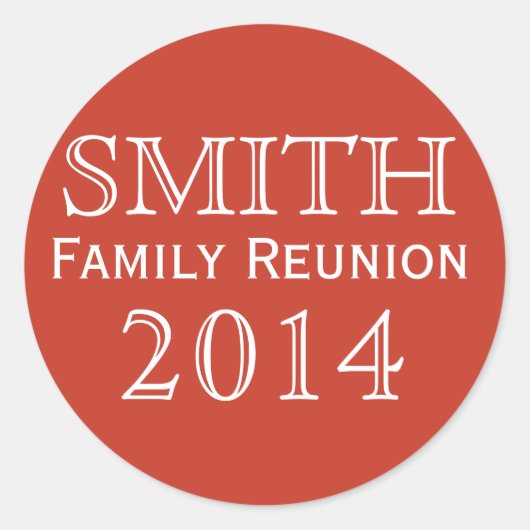 Achtergrond familiereünie ronde sticker (Voorkant)