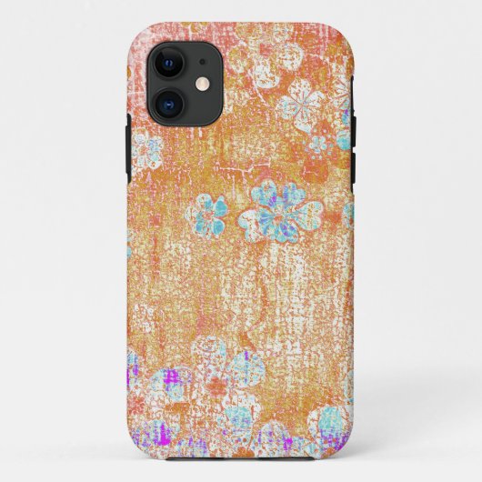 achtergrond floral grunge wall Case-Mate iPhone case (Achterkant)