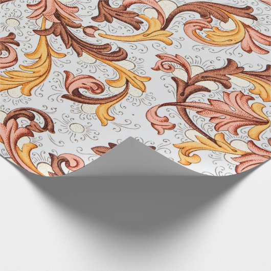 achtergrond - Floral Pattern uit 18e eeuw Cadeaupapier (Hoek)