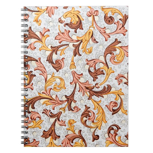 achtergrond - Floral Pattern uit 18e eeuw Notitieboek (Voorkant)