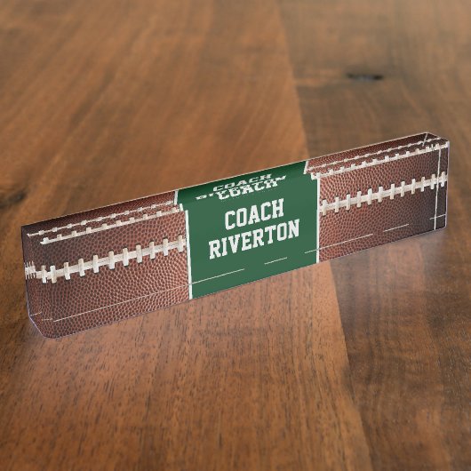 Achtergrond football laces naambordje (Zijkant)