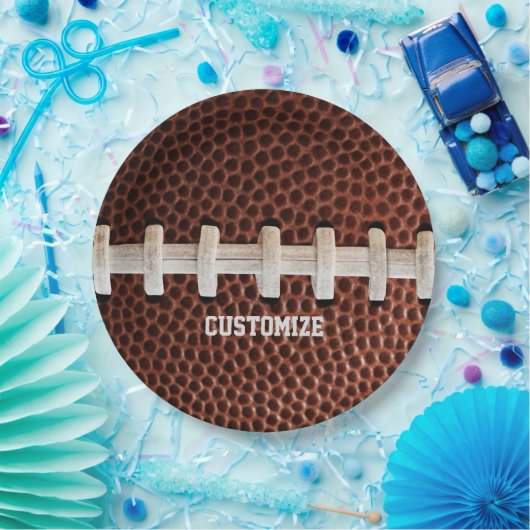 Achtergrond football laces papieren bordje (Feest)