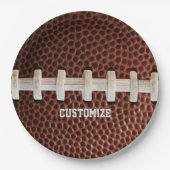 Achtergrond football laces papieren bordje (Voorkant)