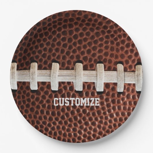 Achtergrond football laces papieren bordje (Voorkant)