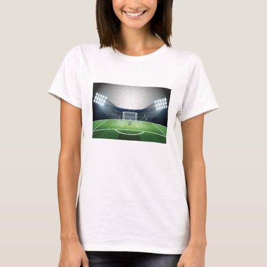 Achtergrond Football Pitch Doel T-shirt (Voorkant)