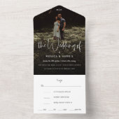 Achtergrond Foto Minimaal Huwelijk All In One Uitnodiging (Binnen)