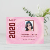 Achtergrond foto roze aankondiging (Staand voorkant)