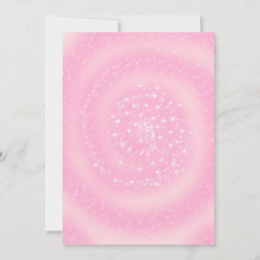 Achtergrond foto roze aankondiging (Achterkant)