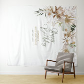 Achtergrond foto van Elegant Boho Birthday Party Wandkleed (In Situ (horizontaal))