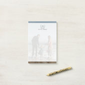 Achtergrond foto van uw familie | Aangepast monogr Post-it® Notes (Op bureau)