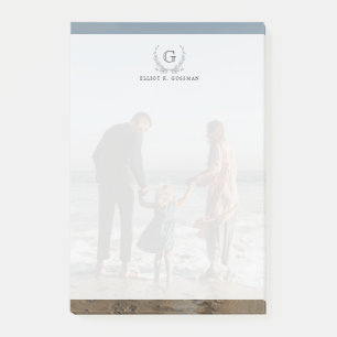 Achtergrond foto van uw familie   Aangepast monogr Post-it® Notes