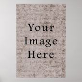 Achtergrond  Frans tekstperkamentpapier Poster (Voorkant)