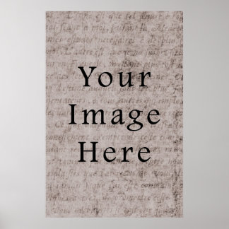 Achtergrond Frans tekstperkamentpapier Poster