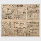 Achtergrond gebruikt papier. Oude krantenpagina me Cadeaupapier (Vlak)