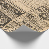 Achtergrond gebruikt papier. Oude krantenpagina's  Cadeaupapier (Hoek)