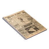 Achtergrond gebruikt papier. Oude krantenpagina's Notitieboek (Rechterzijde)