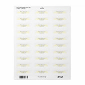 Achtergrond Geel - Retouradreslabels Etiket (Full Sheet)