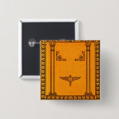 Achtergrond gegraveerd Hoesje oud boek Vierkante Button 5,1 Cm (Voorkant /achterkant)