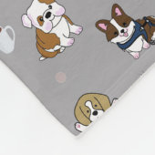 Achtergrond geïllustreerde honden fleece deken (Hoek)