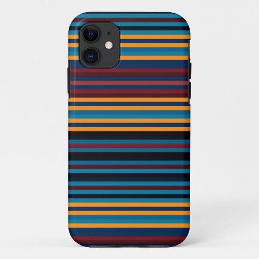 Achtergrond gele blauwe bruine strepen Case-Mate iPhone case (Achterkant)