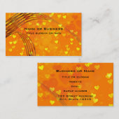 Achtergrond gele en Oranje harten Visitekaartje (Voorkant / Achterkant)