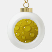 Achtergrond gele waterval keramische bal ornament (Voorkant)
