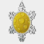 Achtergrond gele waterval tin sneeuwvlok ornament (Rechts)