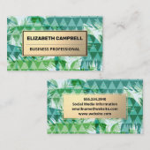 Achtergrond geometrische palmboom visitekaartje (Voorkant / Achterkant)