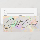 achtergrond geschenkcertificaat opaalsteen (Voorkant / Achterkant)