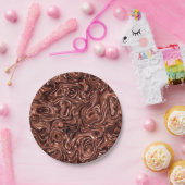 Achtergrond gesmolten chocolade papieren bordje (Feest)