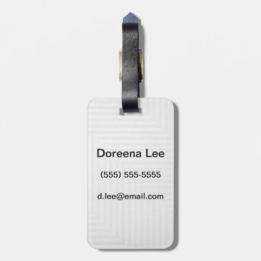 Achtergrond gestreepte patroonpapier bagagelabel (Achterkant verticaal)