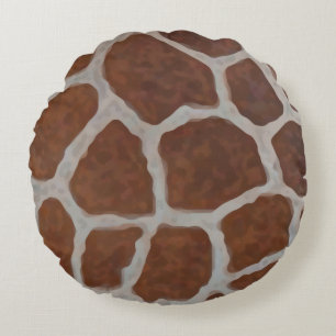 Achtergrond Giraffe Afdrukpatroon Rond Kussen