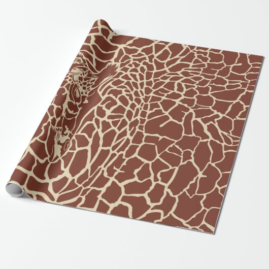 achtergrond Giraffe patroon Cadeaupapier (Uitgerold)
