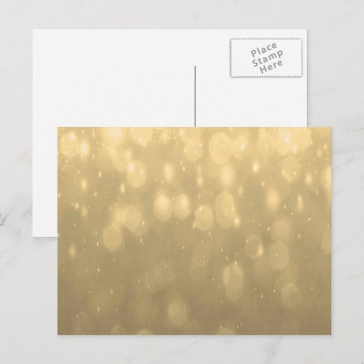 Achtergrond - Gold Bokeh Glitter Lights Briefkaart (Voorkant / Achterkant)