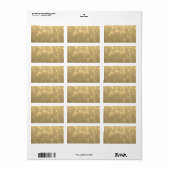 Achtergrond - Gold Bokeh Glitter Lights Etiket (Full Sheet)