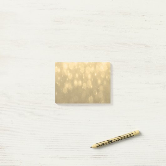 Achtergrond - Gold Bokeh Glitter Lights Post-it® Notes (Op bureau)