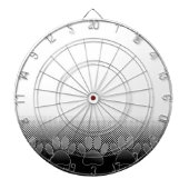 Achtergrond grijs en wit snijpad dartbord (Voorkant)