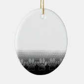 Achtergrond grijs en wit snijpad keramisch ornament (Rechts)