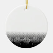 Achtergrond grijs en wit snijpad keramisch ornament (Voorkant)