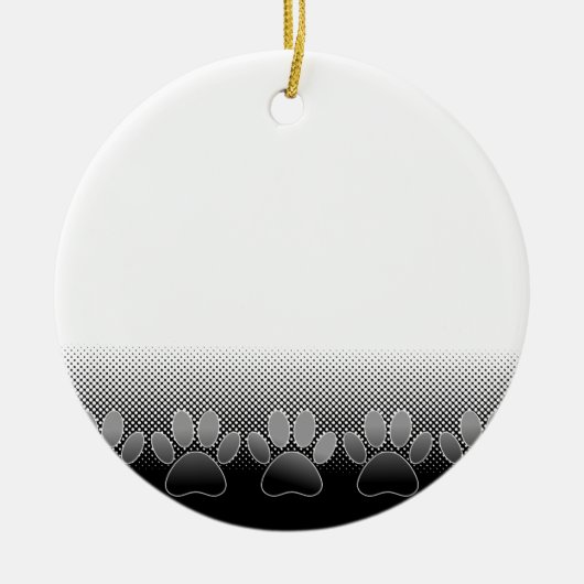 Achtergrond grijs en wit snijpad keramisch ornament (Voorkant)