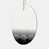 Achtergrond grijs en wit snijpad keramisch ornament (Links)