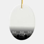 Achtergrond grijs en wit snijpad keramisch ornament (Voorkant)