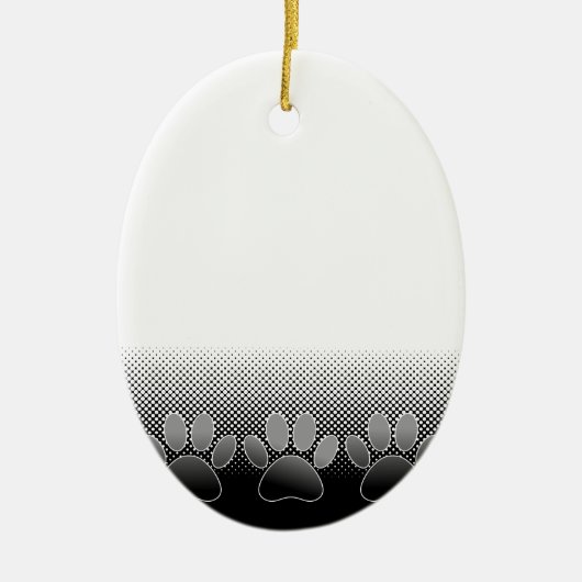 Achtergrond grijs en wit snijpad keramisch ornament (Voorkant)