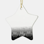 Achtergrond grijs en wit snijpad keramisch ornament (Links)