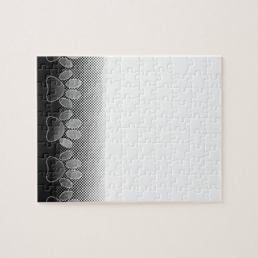 Achtergrond grijs en wit snijpad legpuzzel (Horizontaal)